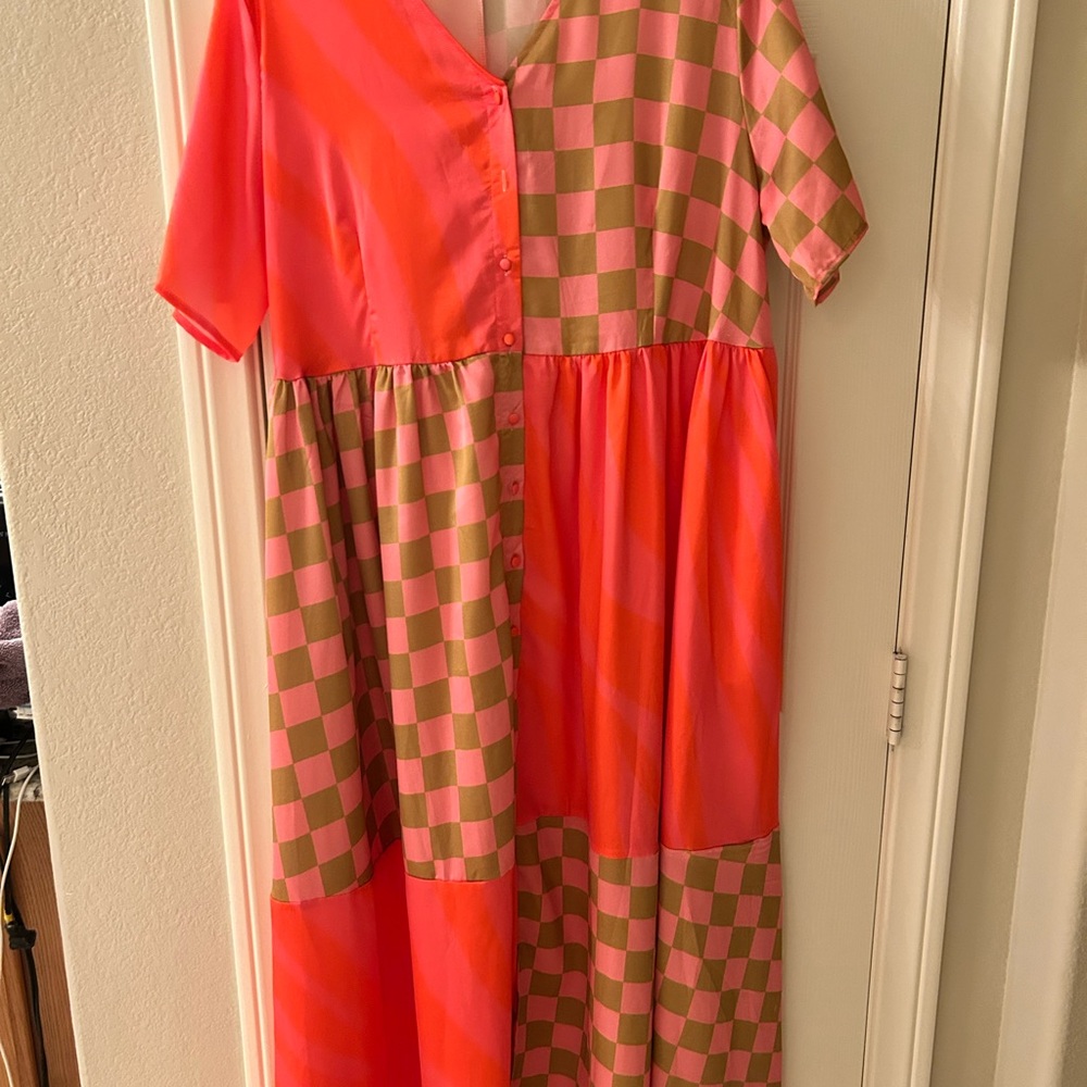 Vibrant Checkered Dress